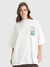 Camiseta Baw New Over Keep Blooming Off White