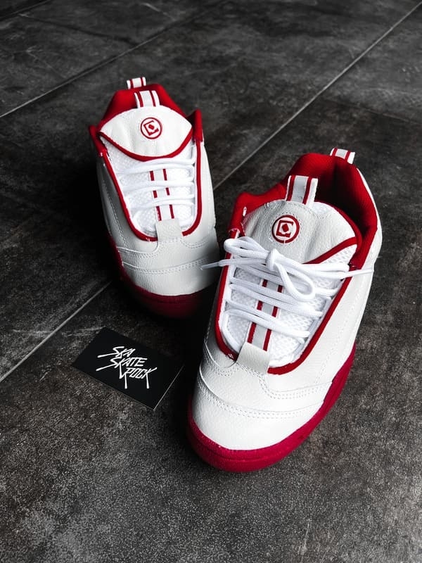 T nis Qix Contest Couro Branco Vermelho
