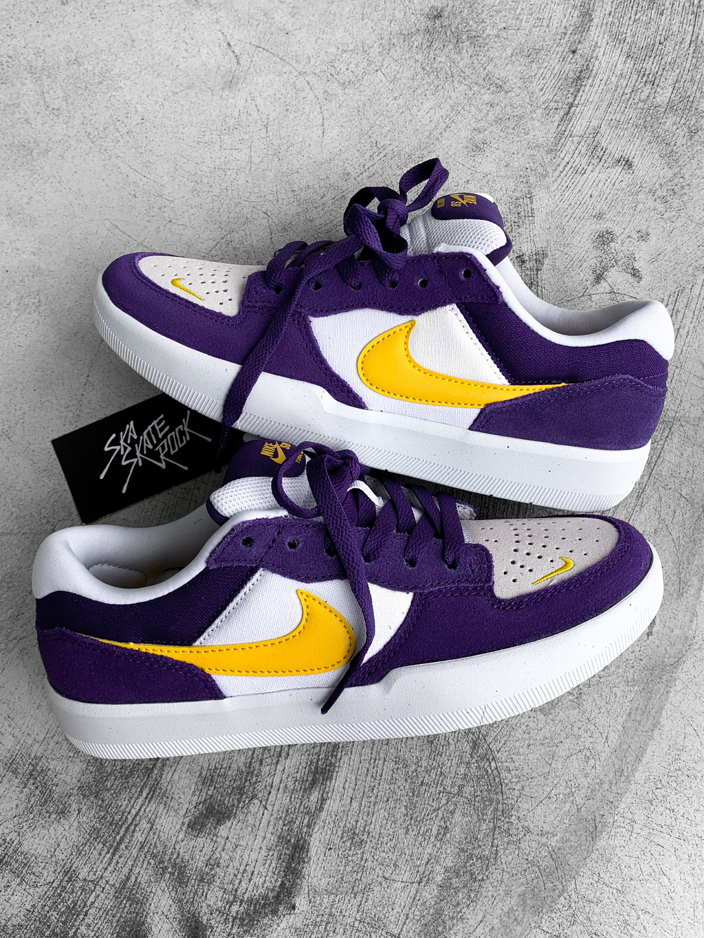 Tênis Nike Sb Force 58 Roxo Amarelo Branco