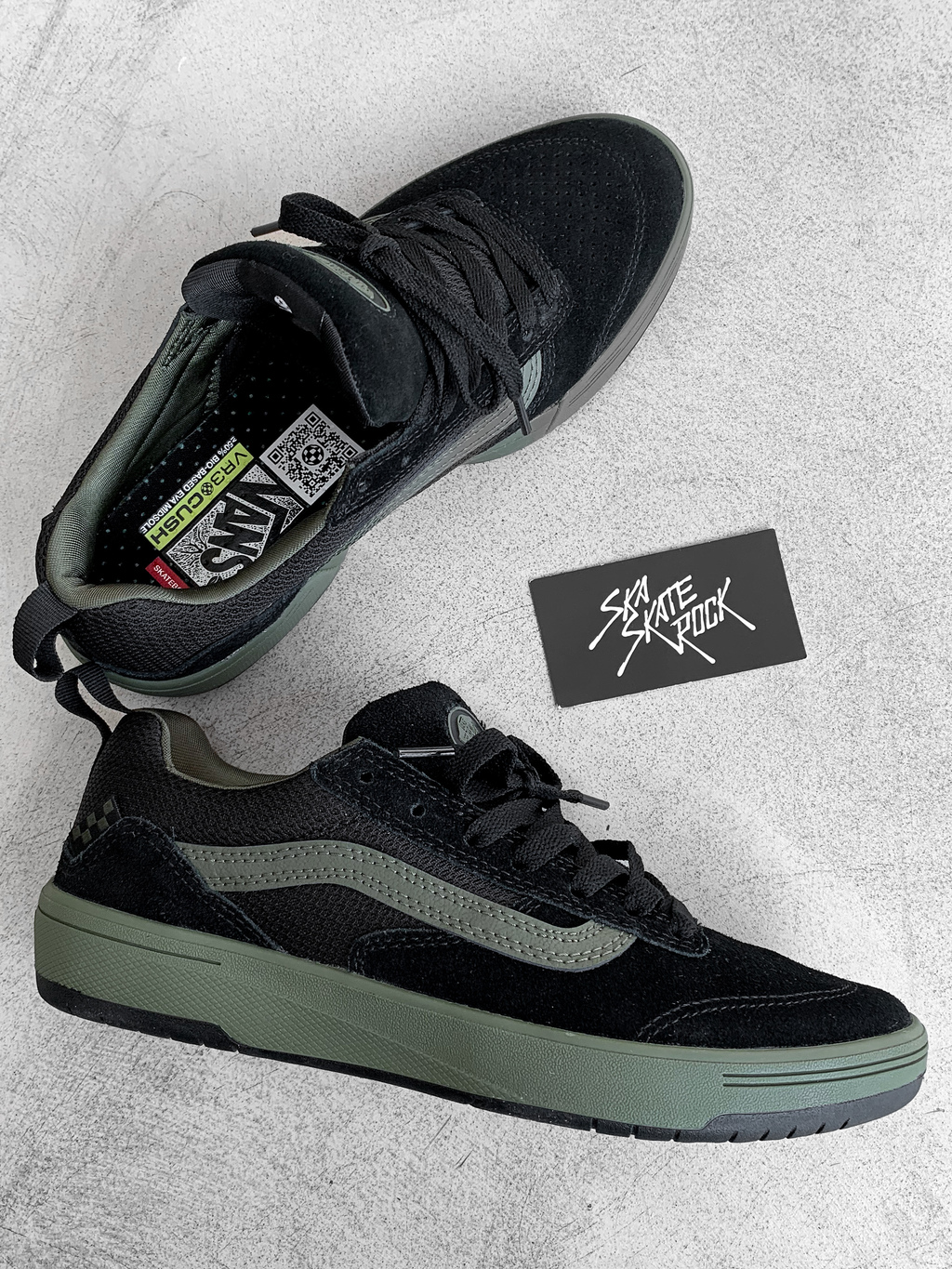 vans preto e verde