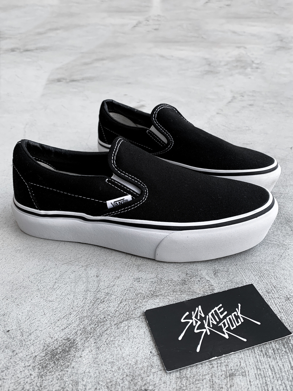 Slip on cheap plataforma preto