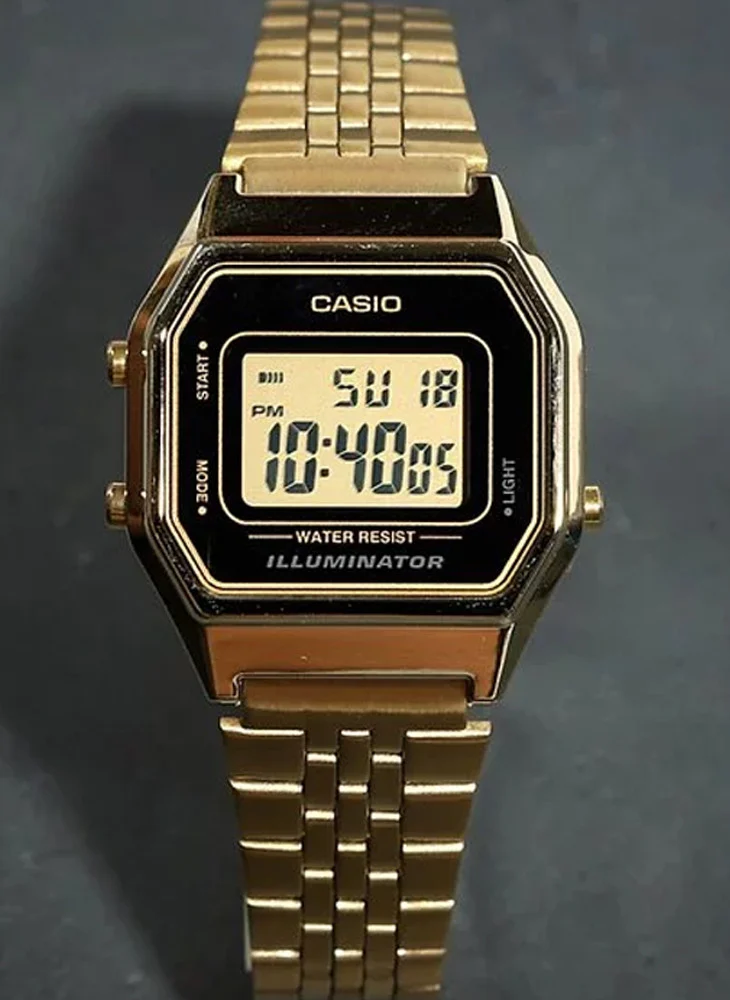 Relogio Casio Mini Vintage Digital LA680WGA 1DF SC Dourado