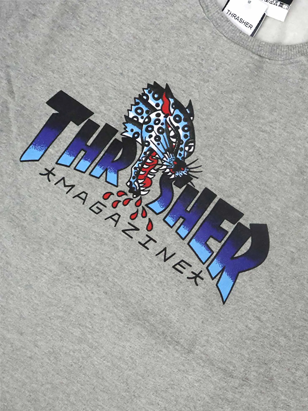 Thrasher moletom cinza outlet