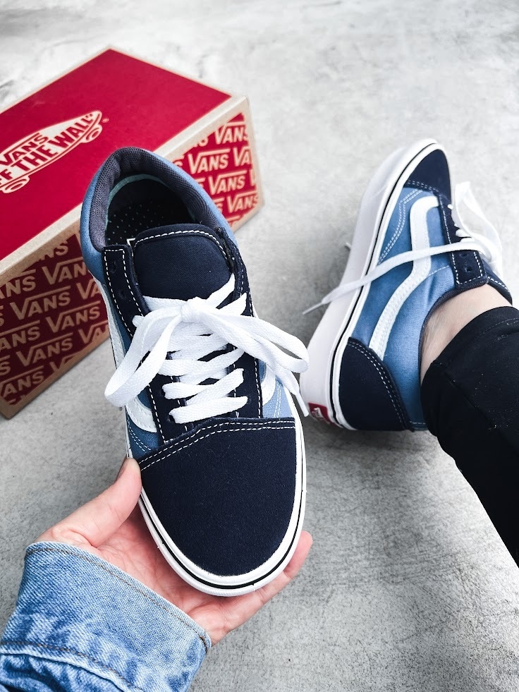 Vans old clearance skool navy comfycush