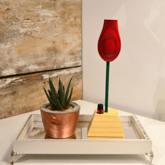 Imagem do Tulipa e Botão de madeira com Refil e Suporte Bella Luna