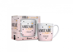 CANECA PORCELANA URBAN 300ML AMIZADE - AMIGA DO CORAÇÃO