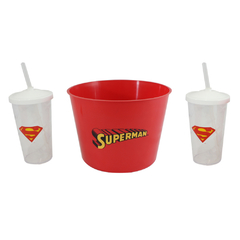 Kit Almofada porta pipoca superman na internet