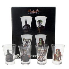 CONJUNTO KIT SHOT DOSE C/4PÇS 60ML BATMAN ARKHAM ASYLUM