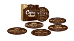 PORTA COPOS MDF 6 UN - WHISKEY