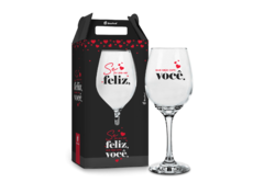 TAÇA VINHO 385ml - EU E VOCÊ PRA SEMPRE