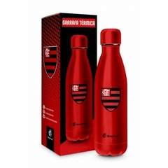 GARRAFA TERMICA METAL NEO 500ML EMBORRACHADO TIMES FLAMENGO