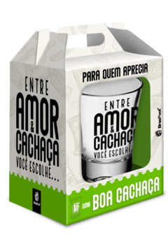 COPO DOSE SHOT 60ML INDIVIDUAL FRASES SATIRAS AMOR E CACHACA - comprar online