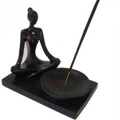 Incensário yogue com base – meditando 8 cm