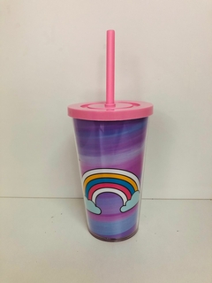 COPO CANUDO UNICORNIO ARCO IRIS - comprar online