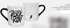 CANECA DECOR RETA Z CABO C 300ML (13 x 8,5 x 9,1 CM) BRANCO / PRETO - I LOVE ROCK AND ROLL na internet