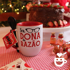 Caneca com colher SRA. Dona da razão