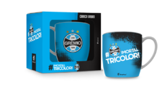 CANECA CAFE PORCELANA 300ML TIMES - GREMIO IMORTAL TRICOLOR