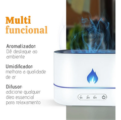 Difusor Aromatizador Efeito Chamas Lareira Umidificador 250ml - comprar online