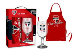 CONJUNTO TACA WINDSOR 330ML + AVENTAL TIMES - SAO PAULO FC