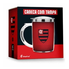 Caneca Flamengo Plástica Inox 350ml Times Futebol - comprar online