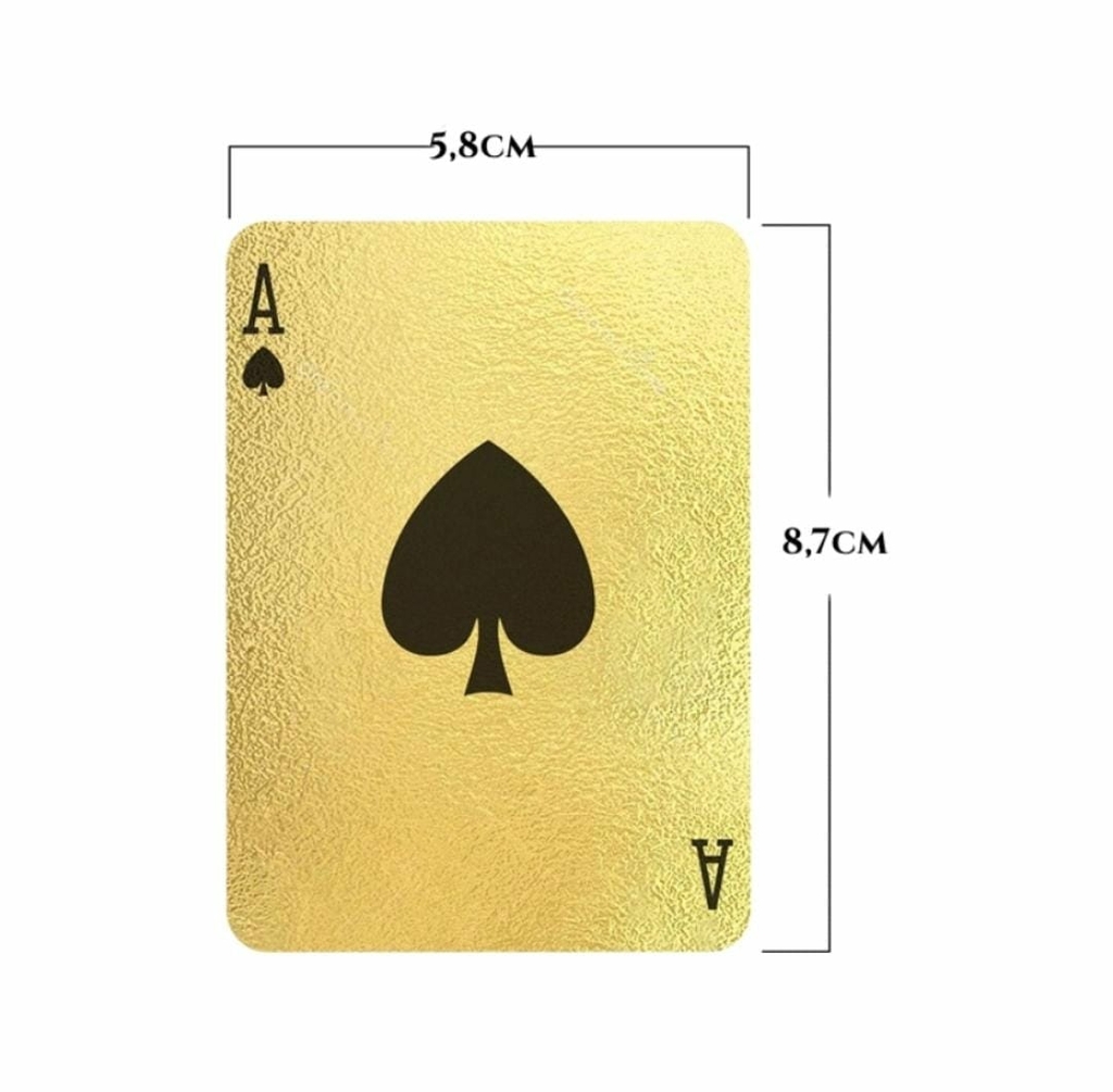 Jogo Carta Baralho Dourado DÓLAR 54 Cartas Para Poker Jogos Plástico