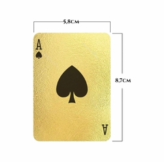 Jogo Carta Baralho Dourado DÓLAR 54 Cartas Para Poker Jogos Plástico - loja online