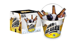 BALDE DE GELO METAL DECORADO TEMAS CERVEJA - ABRA UMA GELADA