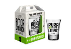 COPO DOSE SHOT 60ML INDIVIDUAL FRASES SATIRAS AMOR E CACHACA