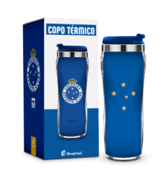 COPO TERMICO PLASTICO INOX TIMES 350ML - CRUZEIRO SERIE OURO