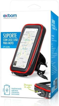 Suporte Case de Celular para Moto USB Exbom SP-CA34L - comprar online