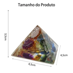 Orgonite Pirâmide 7 Chakras com Cristais 4,5 cm - comprar online