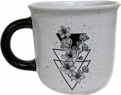 CANECA DECOR RETRO 340ML (11,8 x 9,2 x 8,5 CM) BRANCO / PRETO - COISAS BOAS ACONTECEM AQUI - comprar online