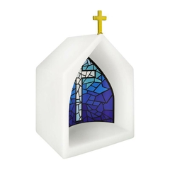 LUMINARIA 3D CAPELA ORATORIA - VITRAL AZUL - comprar online