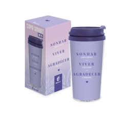 COPO VIAGEM SMART 200ML MOTIVACIONAL SONHAR VIVER AGRADECER