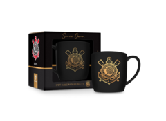 CANECA PORCELANA URBAN 300ML TIMES - CORINTHIANS SERIE OURO