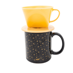 CANECA DE CAFE CILINDRICA COM COADOR PLASTICO - MEU ESPACO - comprar online