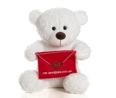 URSO CARTINHA 32 cm (sentado) - BRANCO