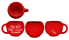 CANECA DECOR REDONDA 630ML VERMELHO - TODO AMOR DO MUNDO