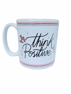 CANECA DECOR RETA Z CABO C 300ML (13 x 8,5 x 9,1 CM) BRANCO - THINK POSITIVE