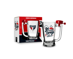 CANECA CHOPP TABERNA 340ML CAMPAINHA SAO PAULO GOL E CERVEJA