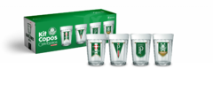 CONJUNTO DE COPOS AMERICANO CERVEJA C/ 4UN TIMES - PALMEIRAS