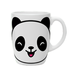 Caneca Porcelana Animais Face Panda Pandinha 380ml