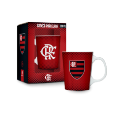 CANECA PORCELANA PREMIUM 360ml TIMES FUTEBOL - FLAMENGO