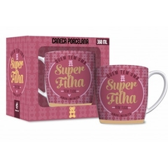 CANECA DE CAFE PORCELANA URBAN 360ML FAMILIA - SUPER FILHA