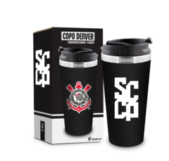 COPO TERMICO DENVER 450ML EMBORRACHADO TIME CORINTHIANS SCCP