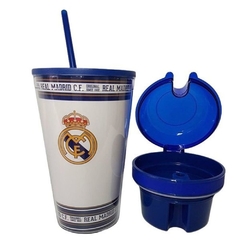 Copo Canudo E Pote 450Ml Real Madrid na internet