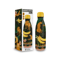 GARRAFA TERMICA ACADEMIA METAL NEO 500ML DESENHO - LEOPARDO