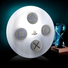 LUMINARIA 3D BOTAO CONTROLE PLAYSTATION BRANCO DECOR GAMER - comprar online