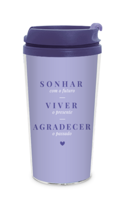 COPO VIAGEM SMART 200ML MOTIVACIONAL SONHAR VIVER AGRADECER - comprar online