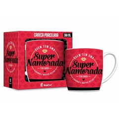 Caneca Cafe Porcelana Urban 360ml na caixa - Super Namorada